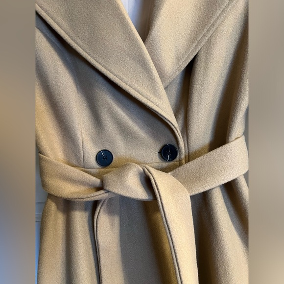 Double Button Belted Overcoat carmel - Picture 4 of 6